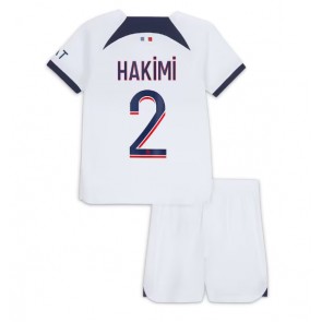 Lacne Dětský Futbalové dres Paris Saint-Germain Achraf Hakimi #2 2023-24 Krátky Rukáv - Preč (+ trenírky)